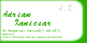 adrian kanicsar business card